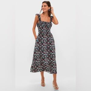Ciao Lucia Peonia Print Amalie Midi Dress L NWT